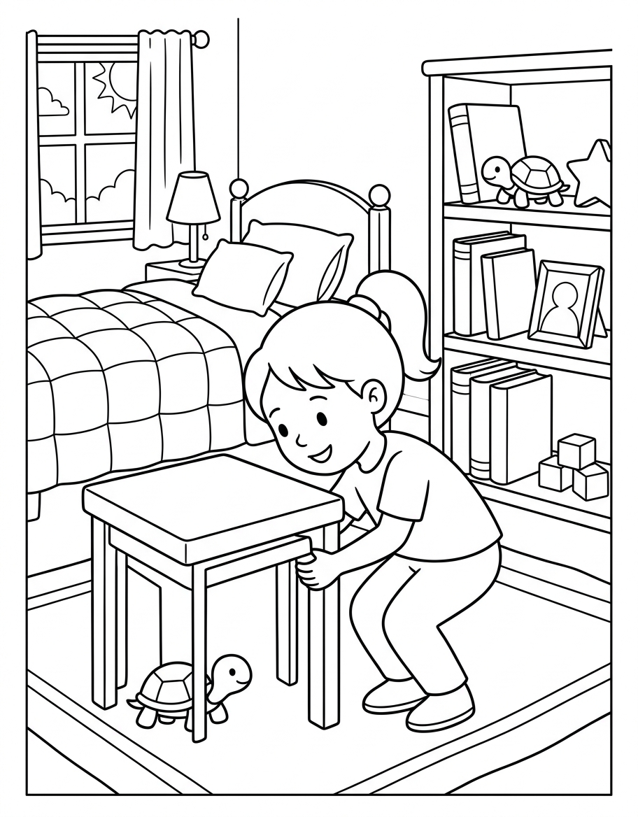 Gwen's Lost Purple Turtle decodable reader illustration
