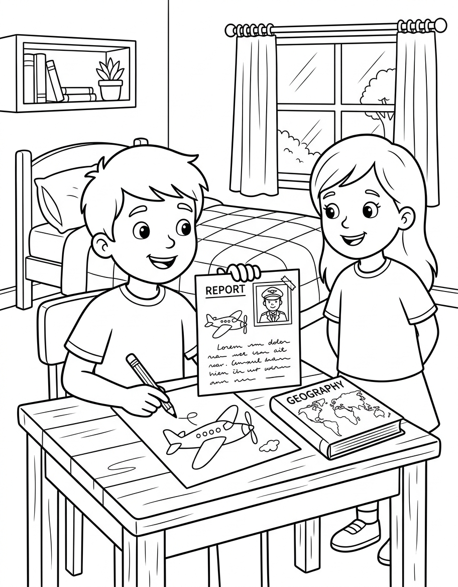 Dave's Biography Job decodable reader illustration