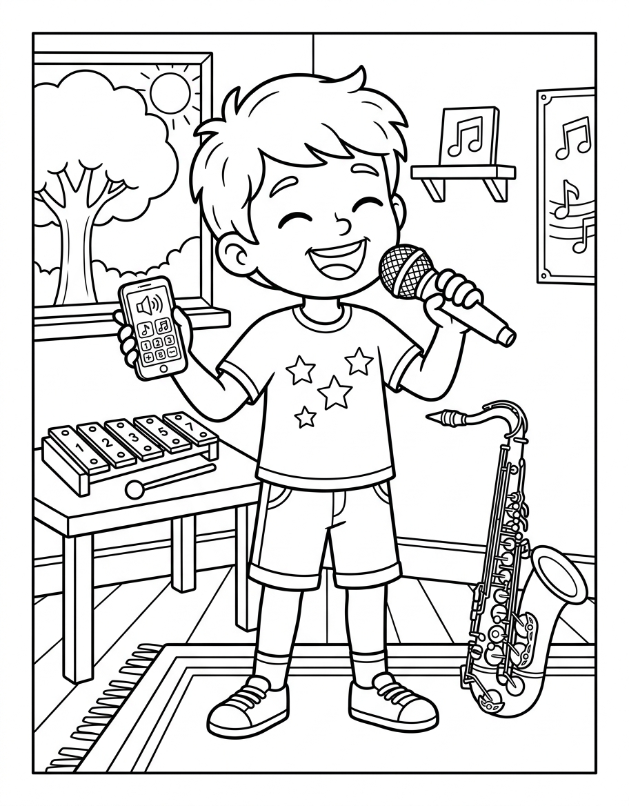 Gwen's Grand Symphony decodable reader illustration