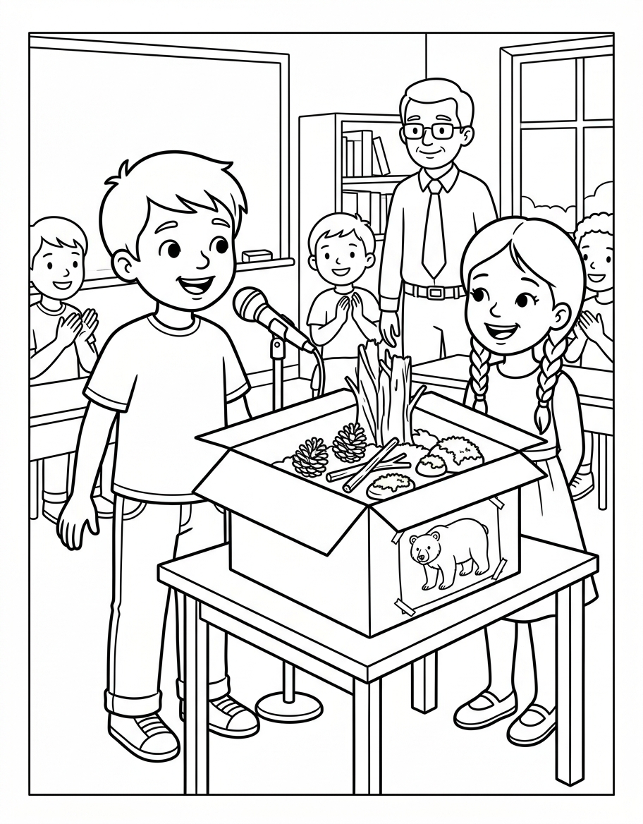 Blake and Jade's Forest decodable reader illustration