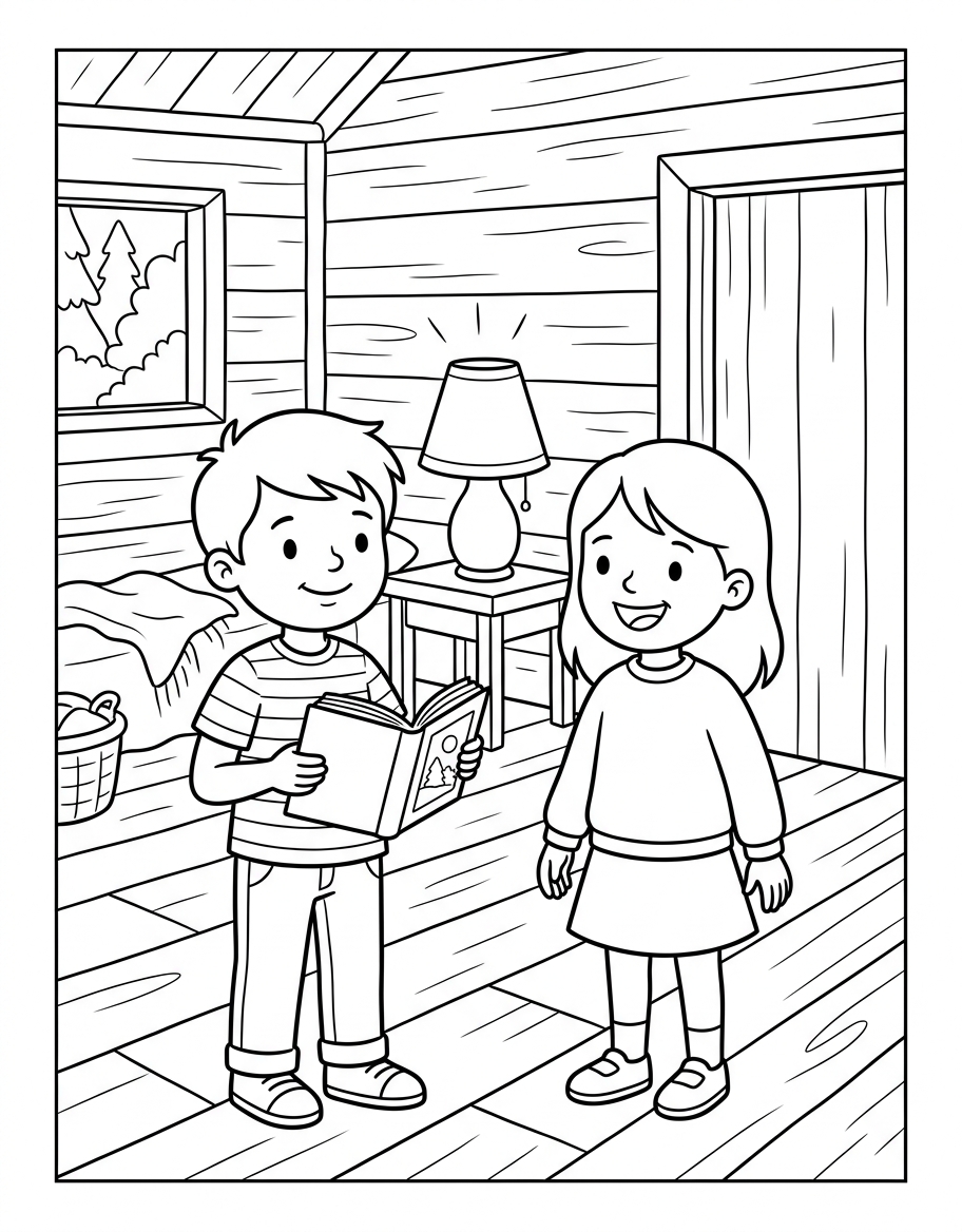Luke and the Old Hut decodable reader illustration