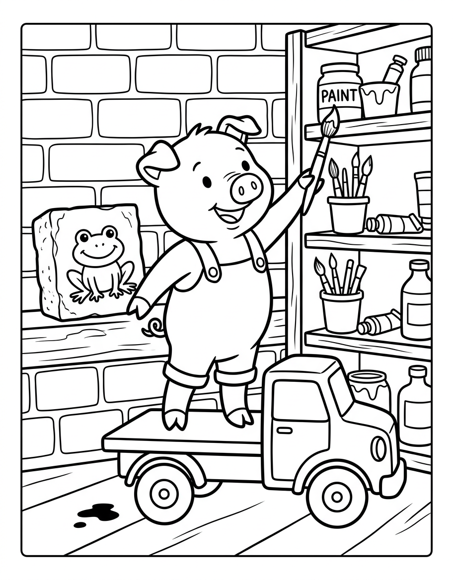 Pip's Frog Painting illustration