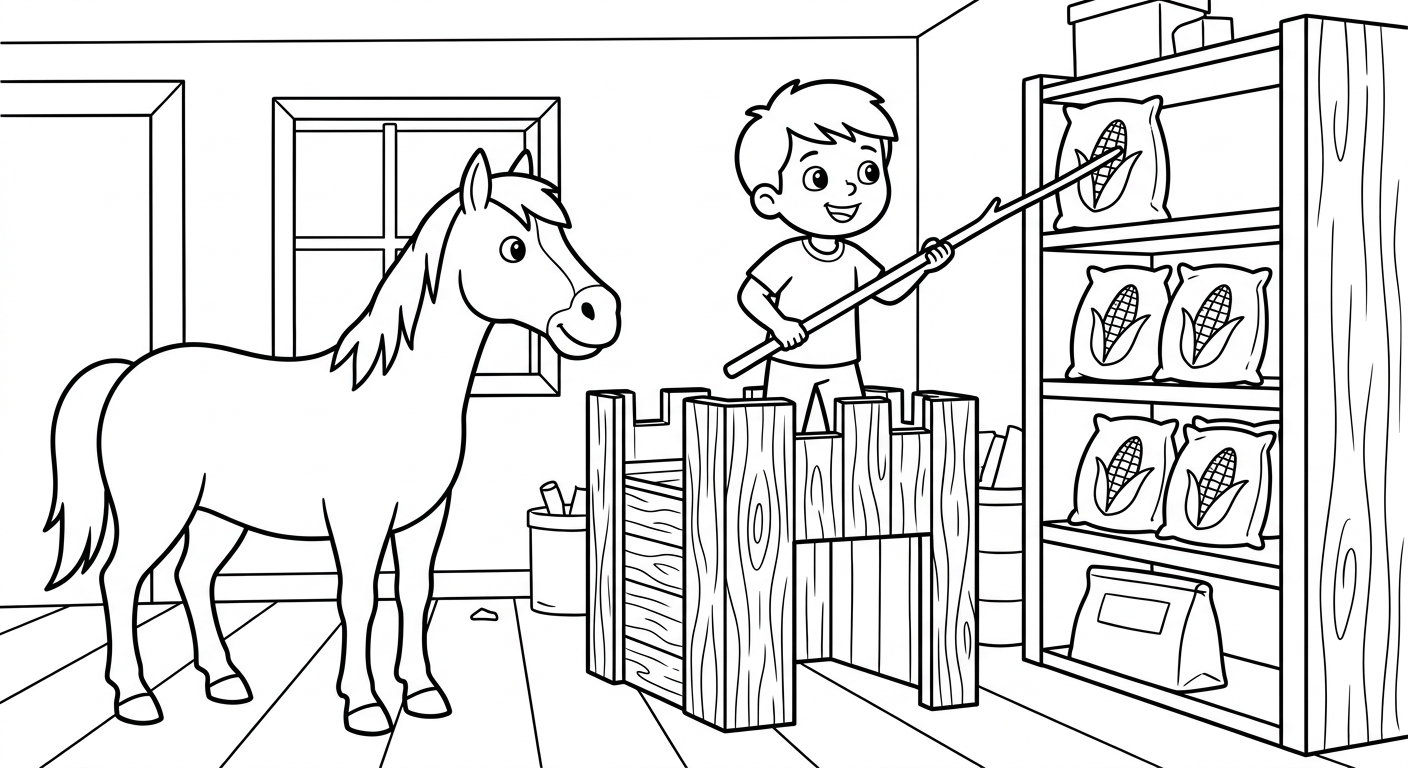 Ron's Big Storm coloring page illustration
