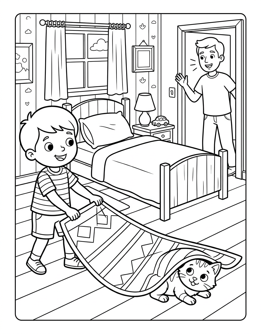 Max's Hiding Cat illustration