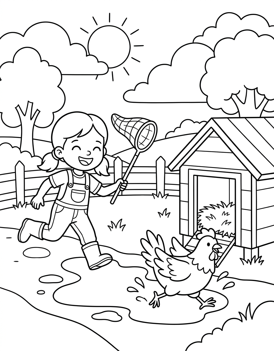 Red the Hen illustration