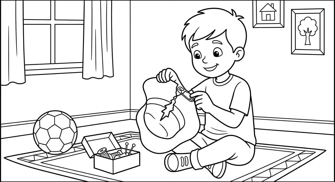 Jim's Big Rip coloring page illustration