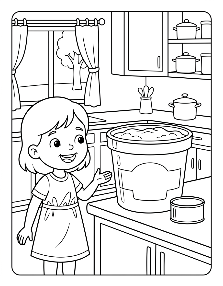 Val's Big Dip coloring page illustration
