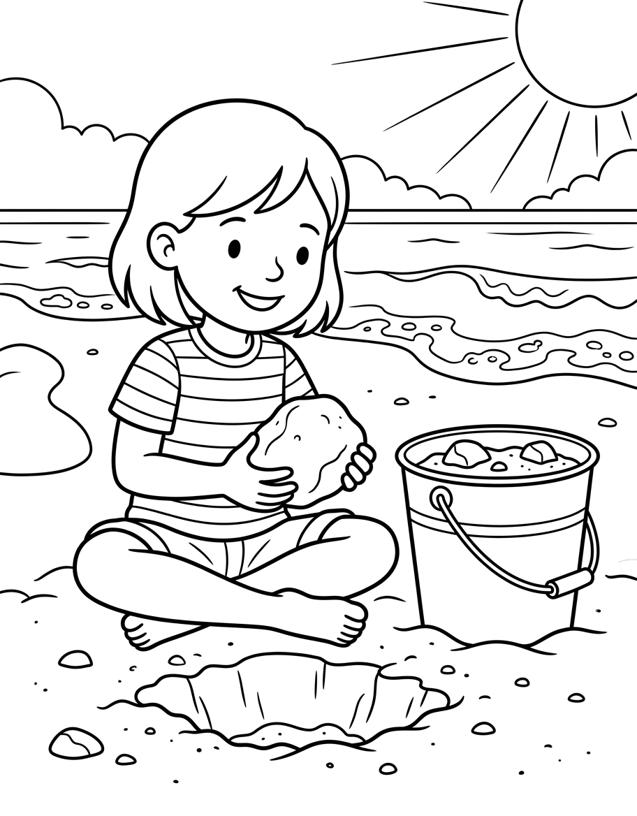Peg's Big Bin coloring page illustration
