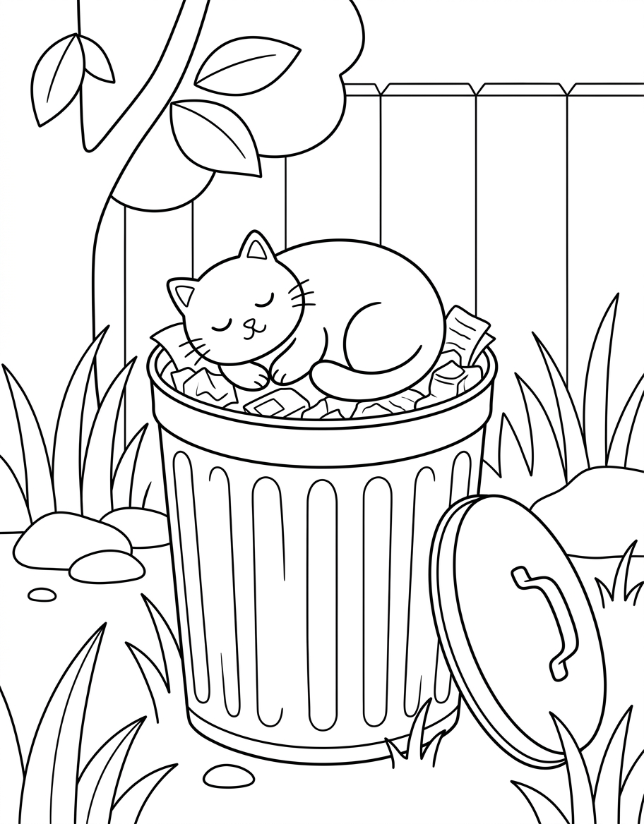 Pat and the Bin illustration