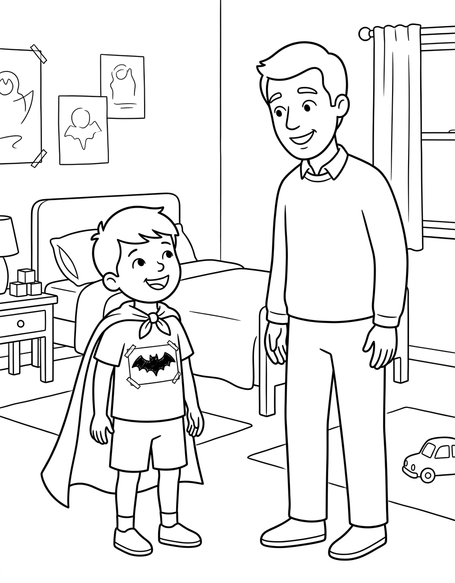 Blake's Red Cape coloring page illustration