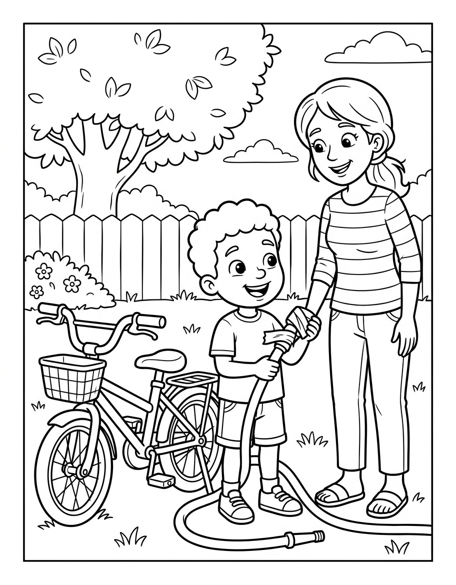 Jake's Bad Hose coloring page illustration