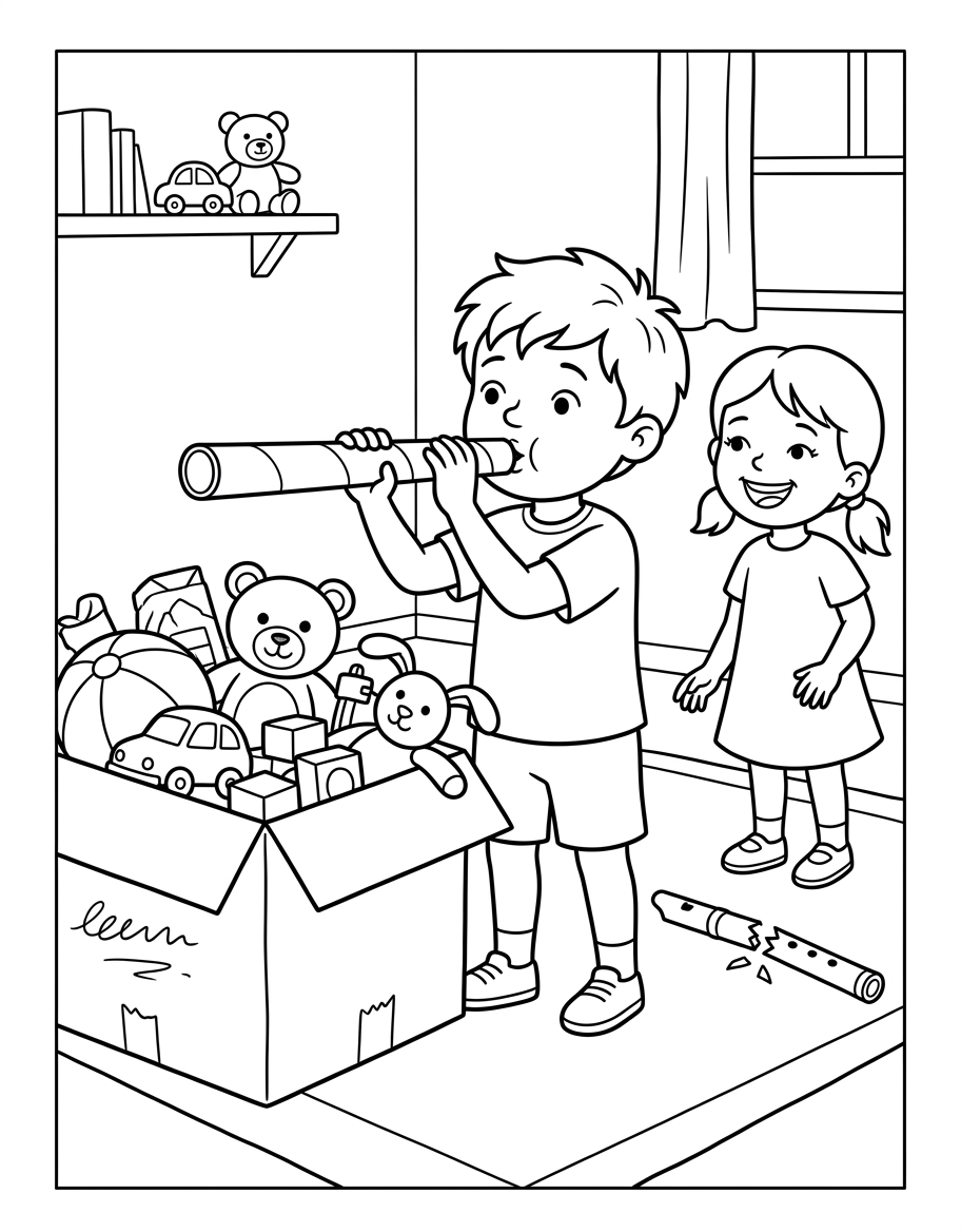 Pete's New Flute illustration