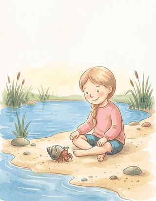 Beth and the Little Crab digraph sh worksheets