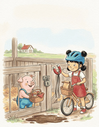 Pip and the Magnet two short syllables worksheets