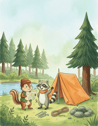 The Helpful Camper endings -ful and -less worksheets