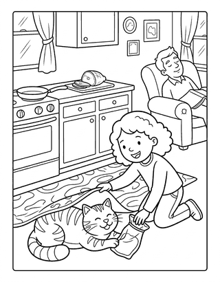 Short A CVC Words (Story 2) decodable reader illustration