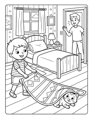 Short A CVC Words (Story 3) decodable reader illustration