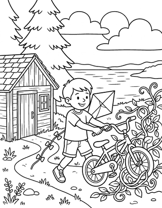 Silent E (i_e) Worksheets decodable reader illustration