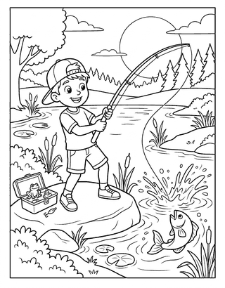 Trent's Big Catch decodable reader mini-book