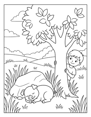 Brad and the Lost Pig decodable reader mini-book