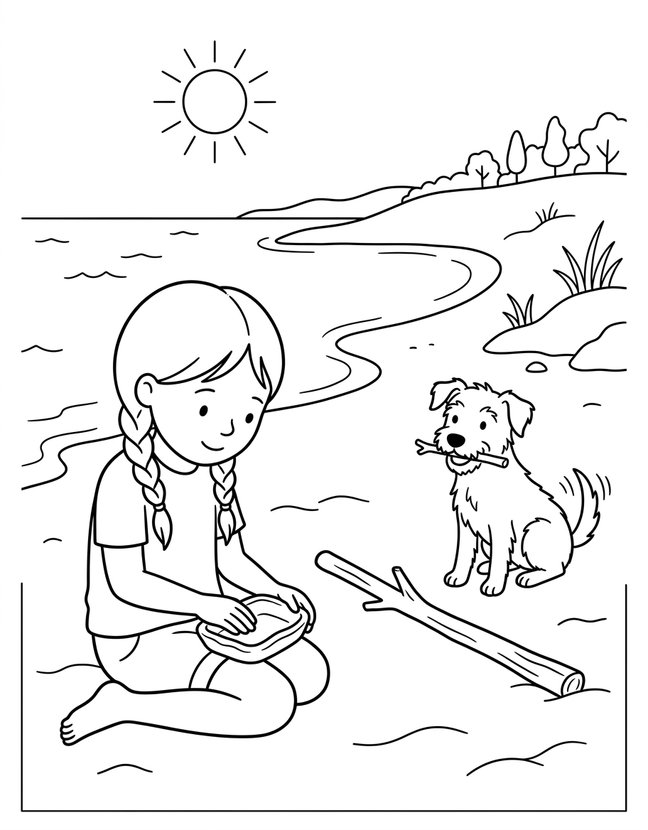 Beth's Clay Tray coloring page illustration