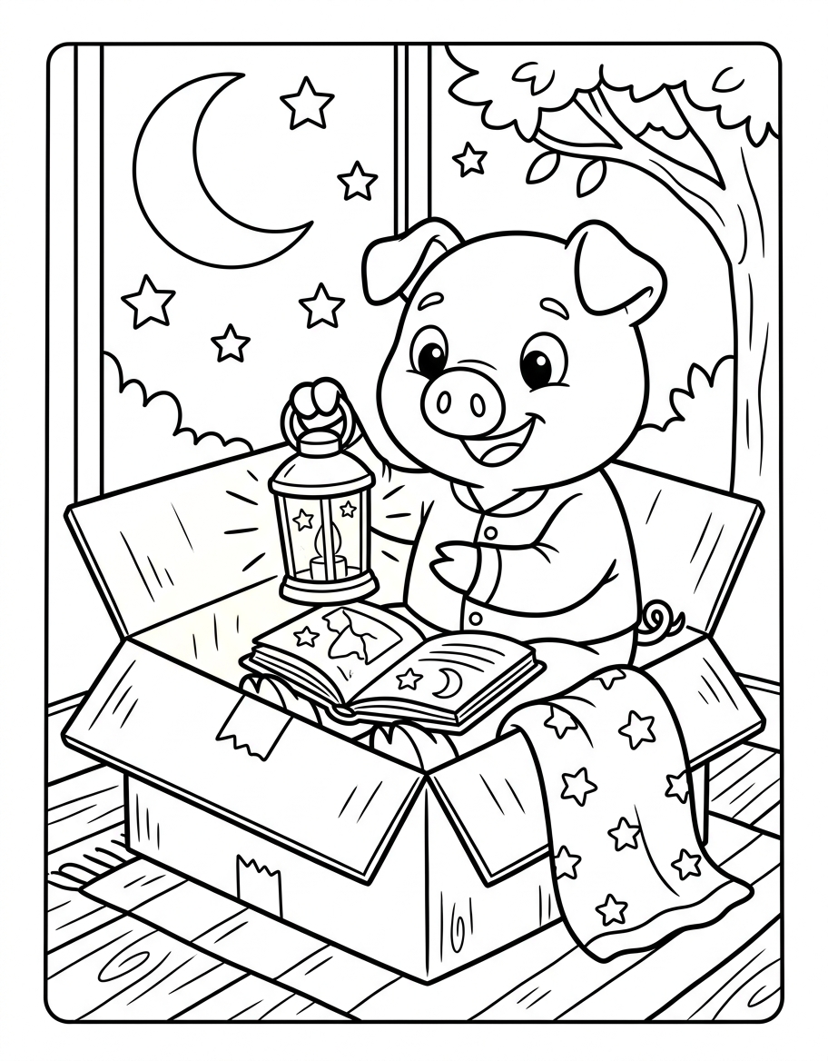 Pip's Bright Light coloring page illustration