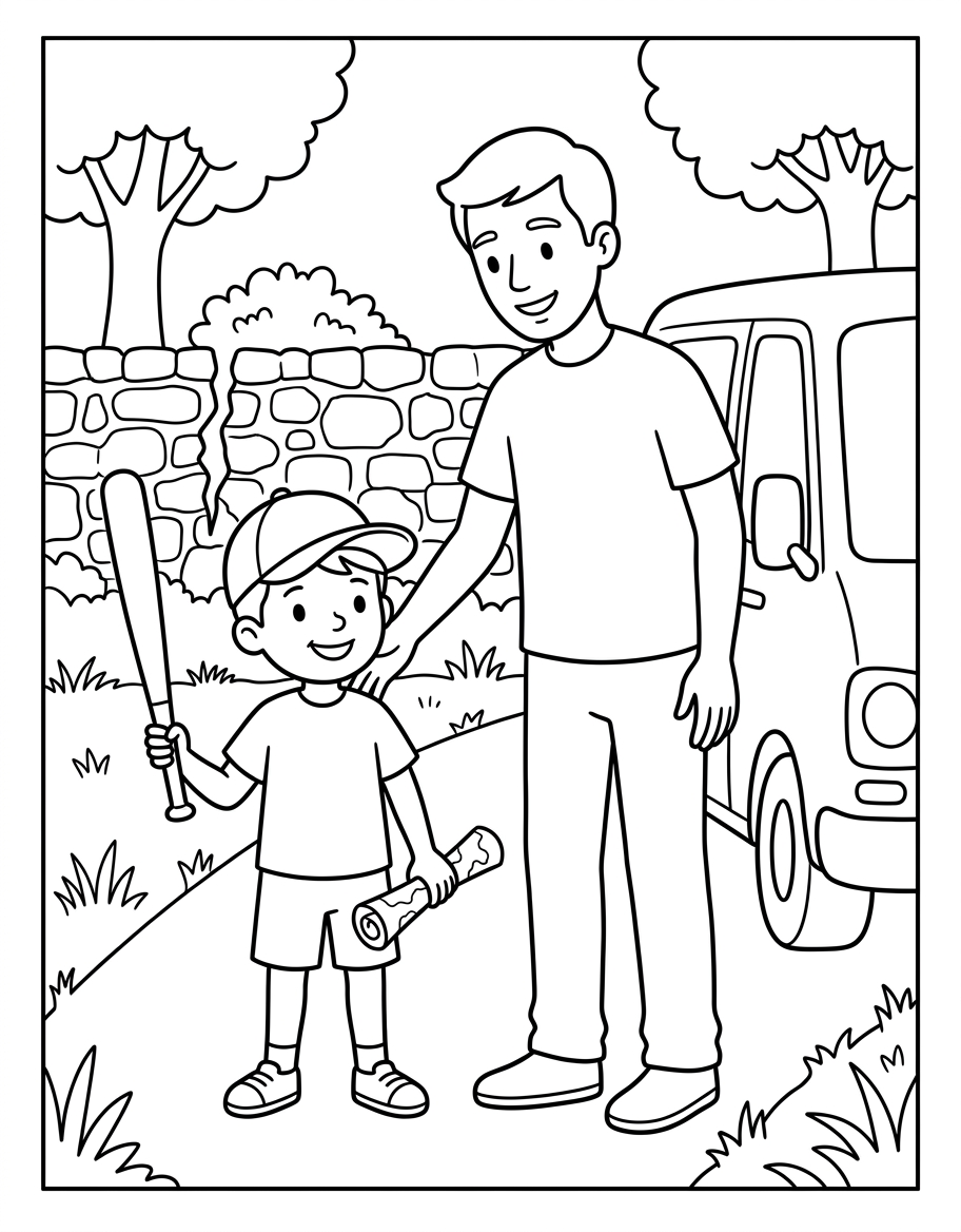 Sam's Lost Map coloring page illustration