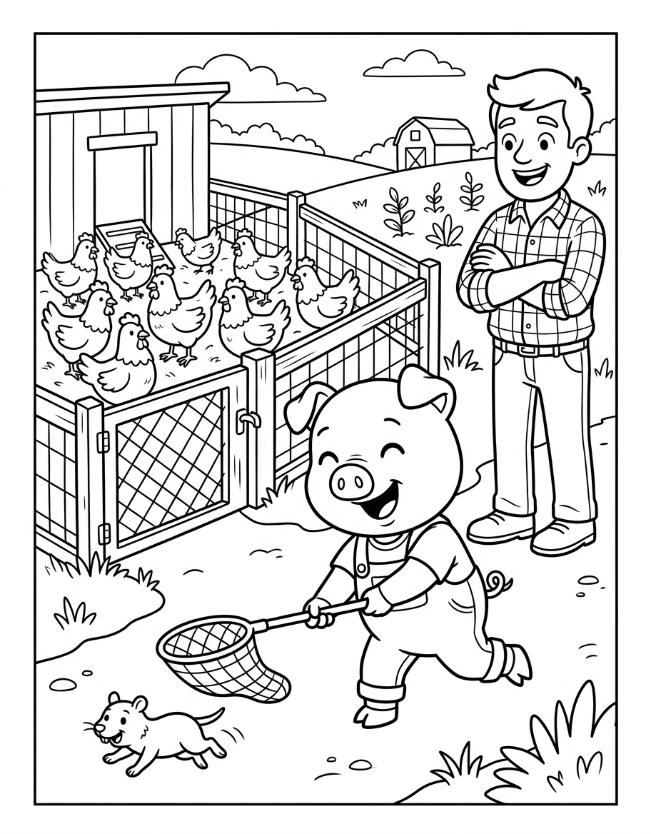 Pip Helps Dad Ben illustration