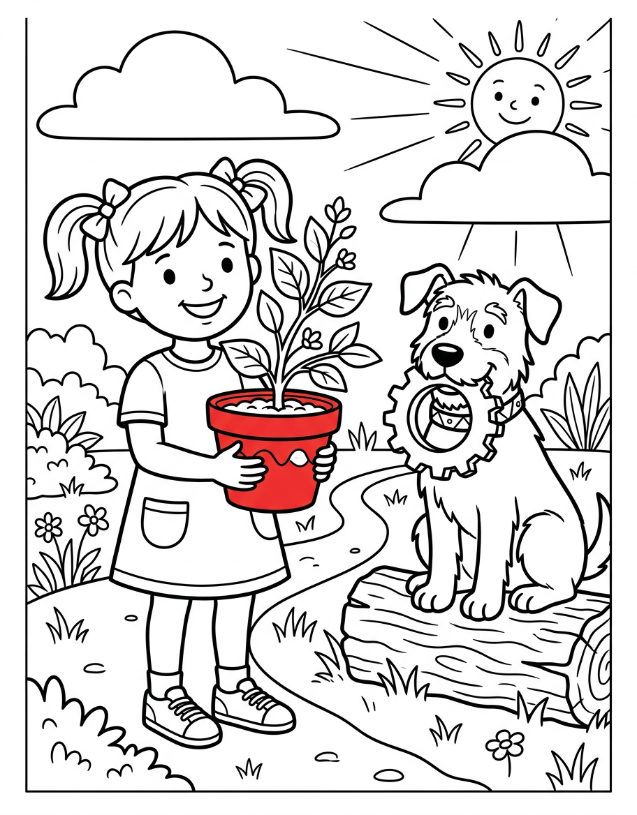 Kim's Garden Pot illustration