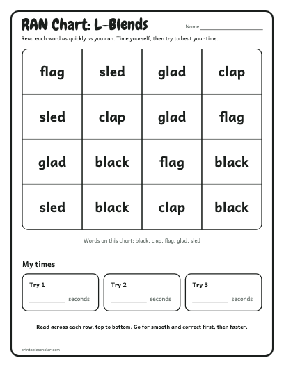 L-Blends ran chart printable preview