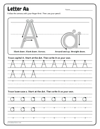 Letter Aa worksheet