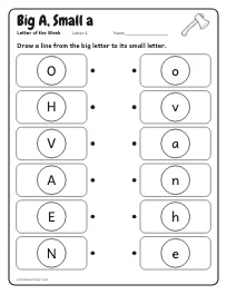 Big A, Small a worksheet