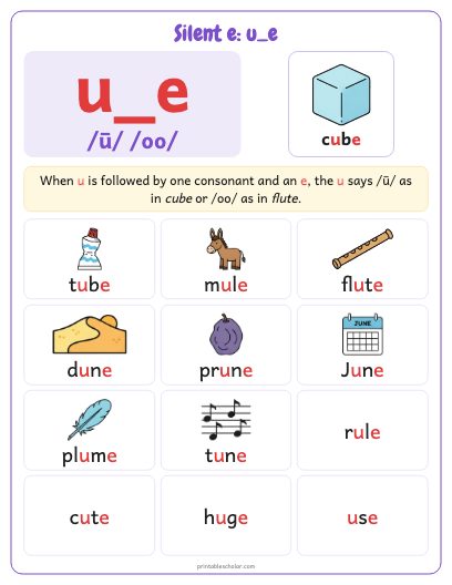 Silent e: u_e poster