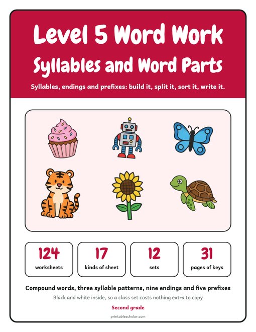 Level 5 Word Work: Syllables and Word Parts cover