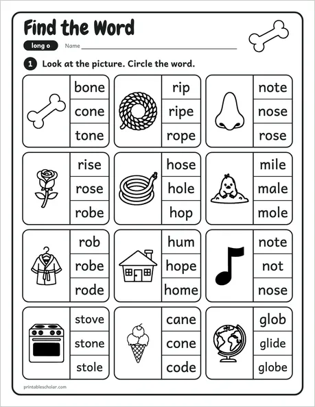 Find the Word worksheet from the Level 3 Word Work: Silent E pack