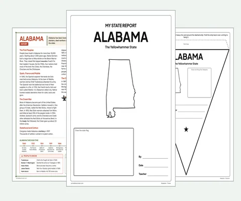 Alabama report kit map