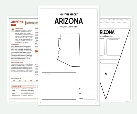 Arizona report kit map