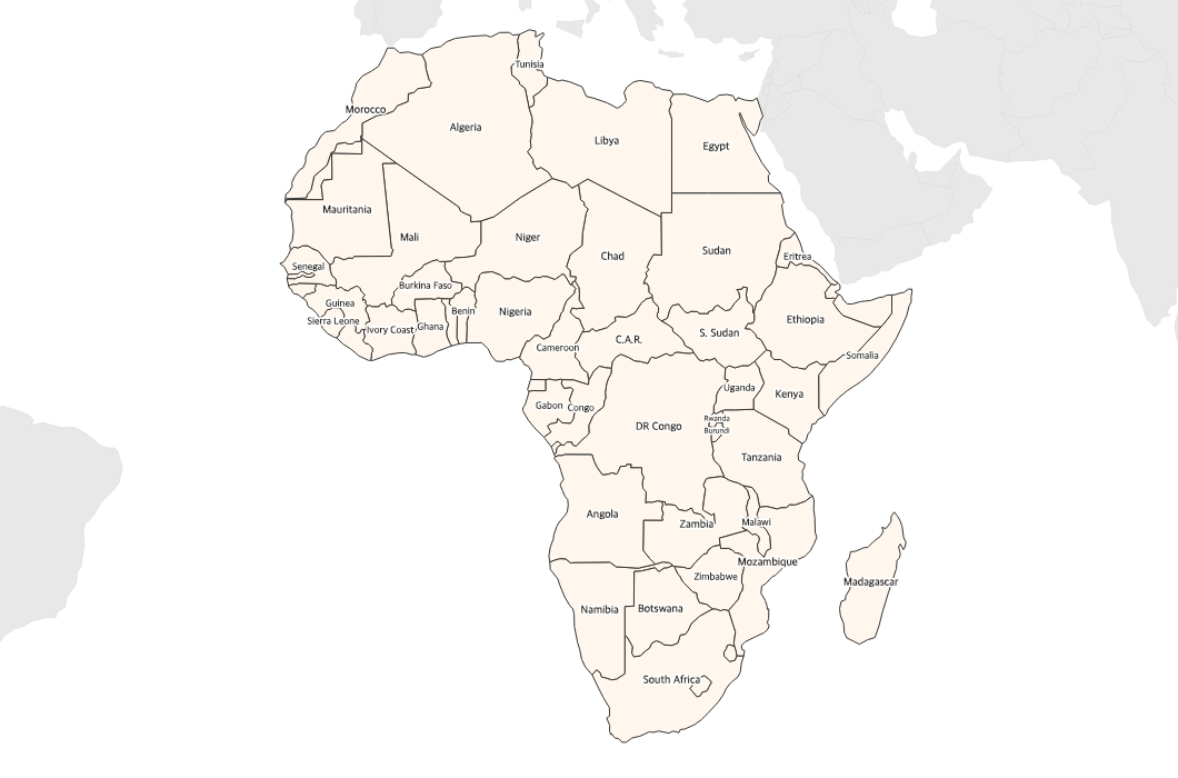 Africa Labeled Map