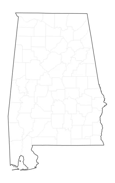 Alabama blank map