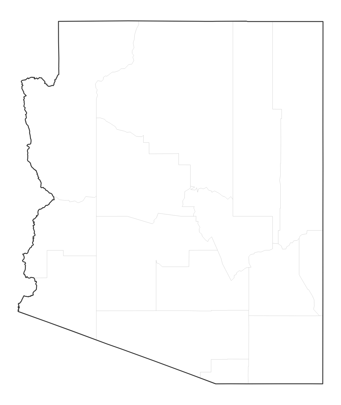 Arizona blank map