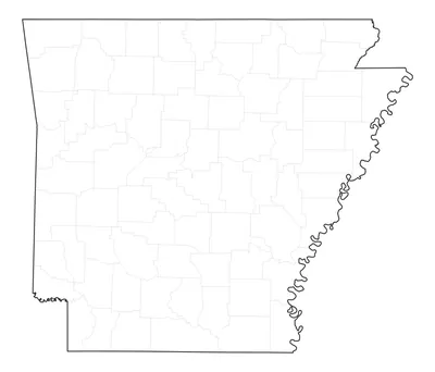 Arkansas blank map