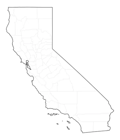 California blank map