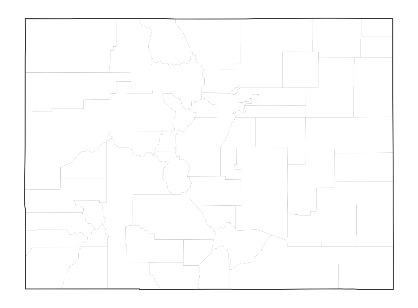 Colorado blank map