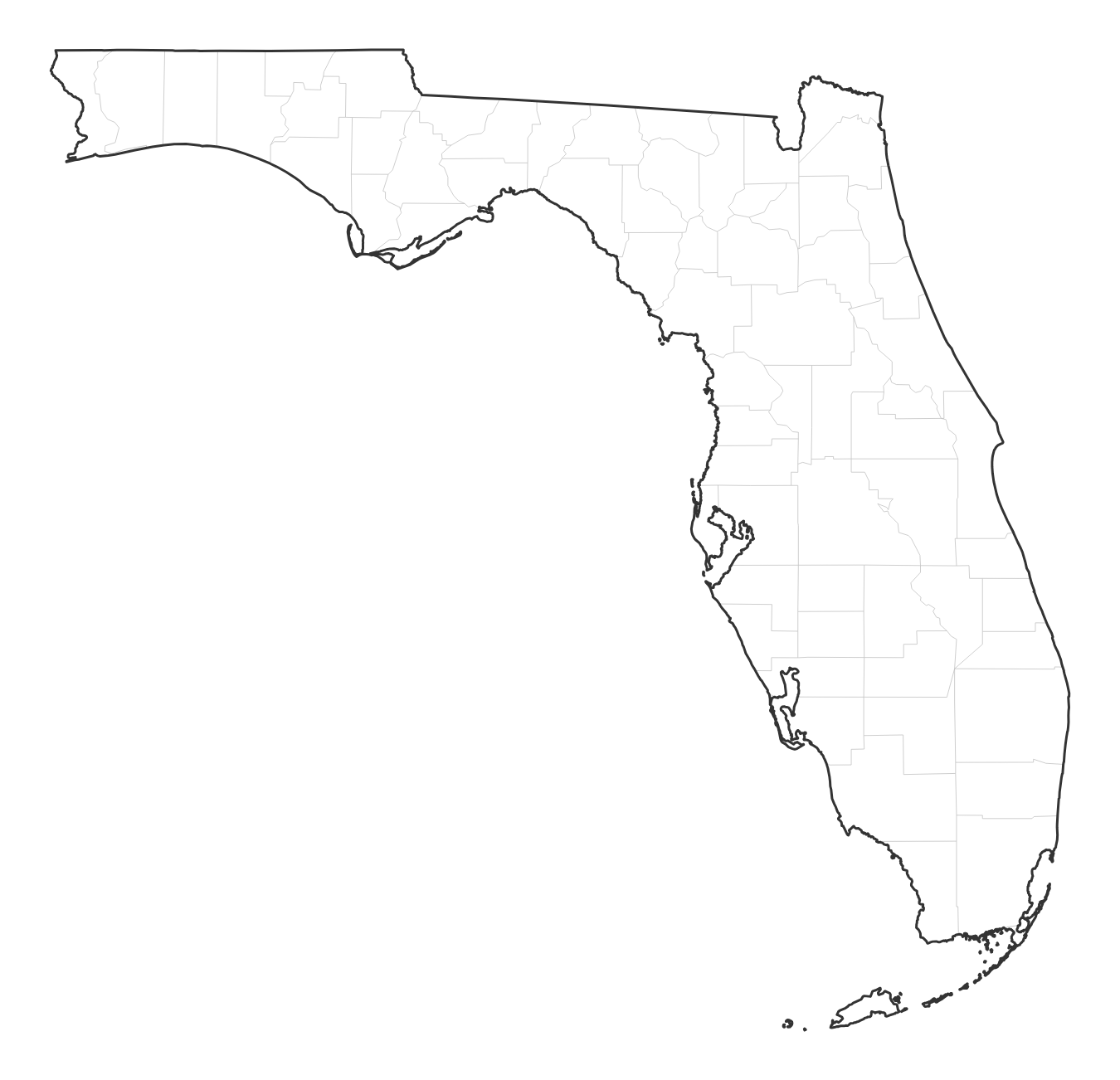 Florida blank map