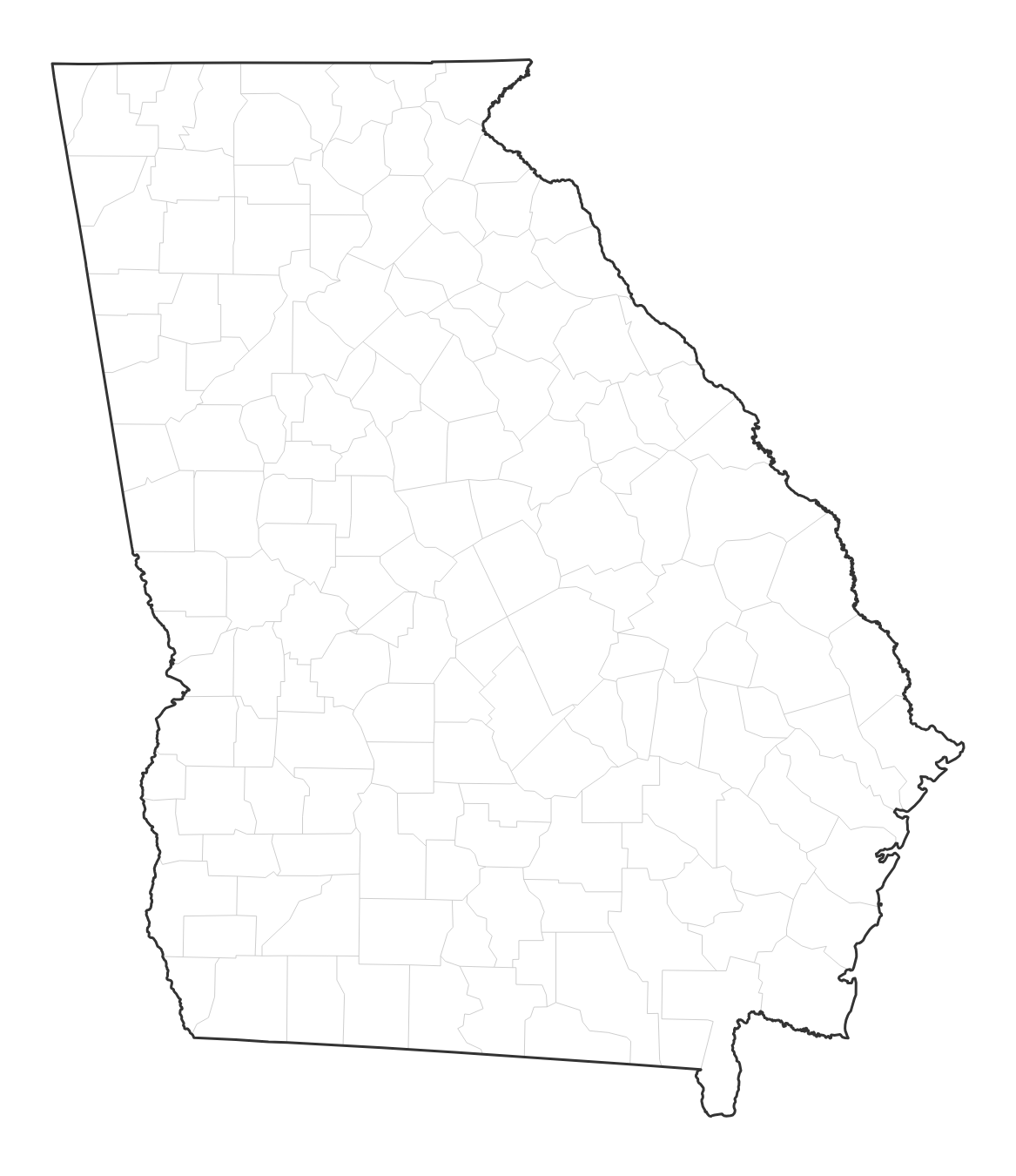 Georgia blank map