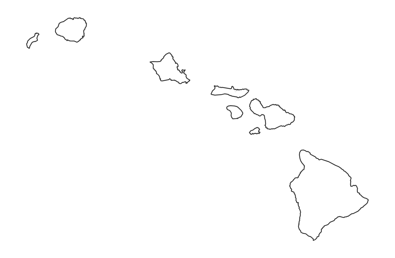 Hawaii blank map