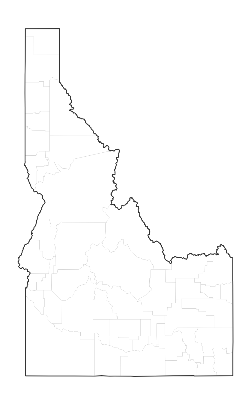 Idaho blank map
