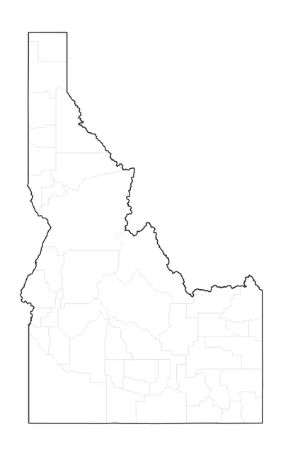 Idaho blank map