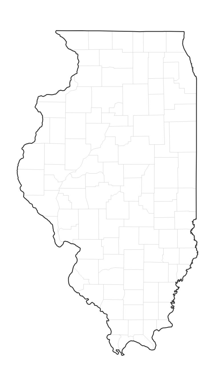 Illinois blank map