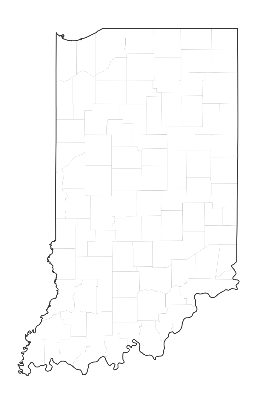 Indiana blank map